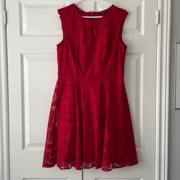 Jessica, red, lace design, size 14P (petite) - Picture 1 of 2